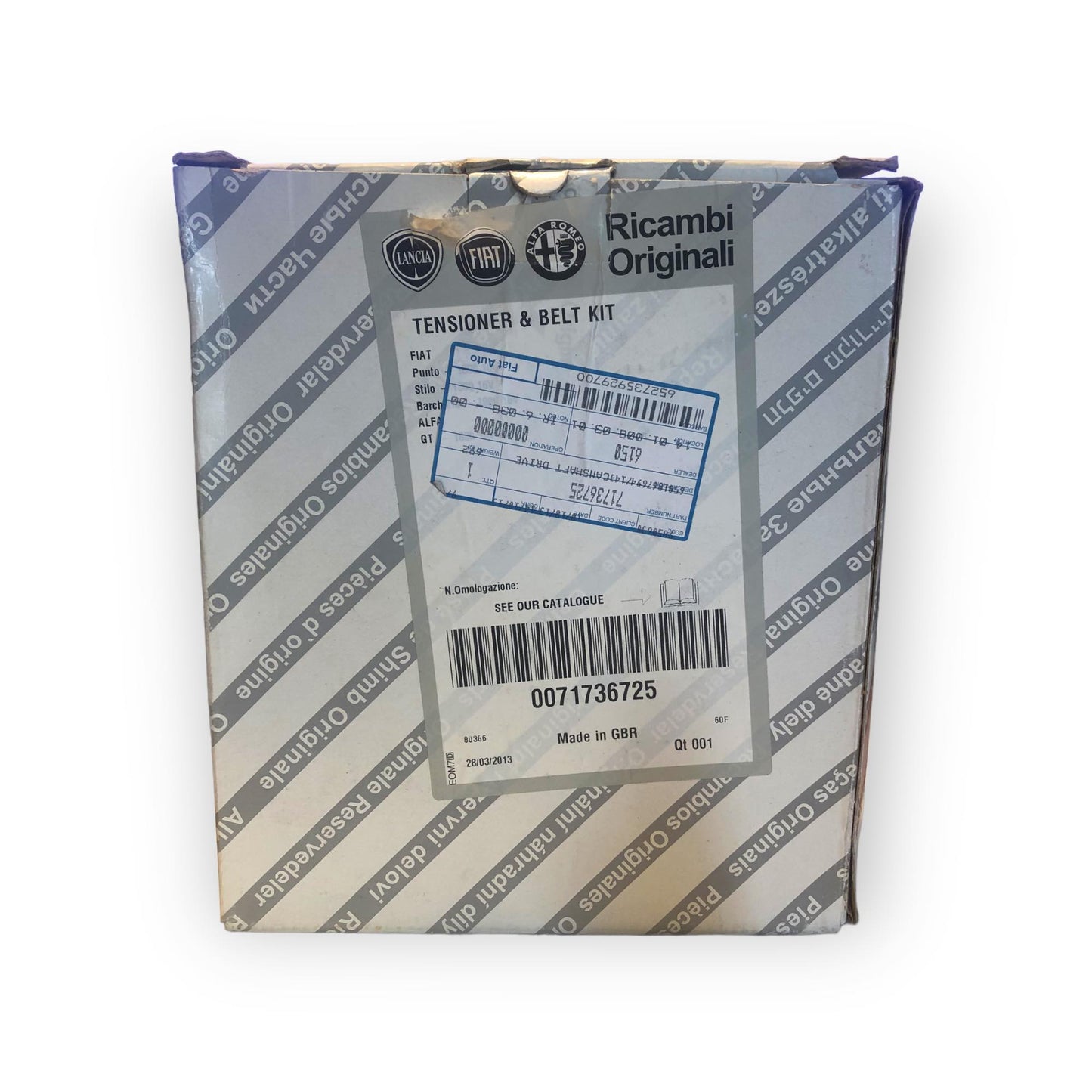 71736725 Tensioner and cambelt kit for Alfa Romeo 145/6/155/156 & GT 1.6/1.8