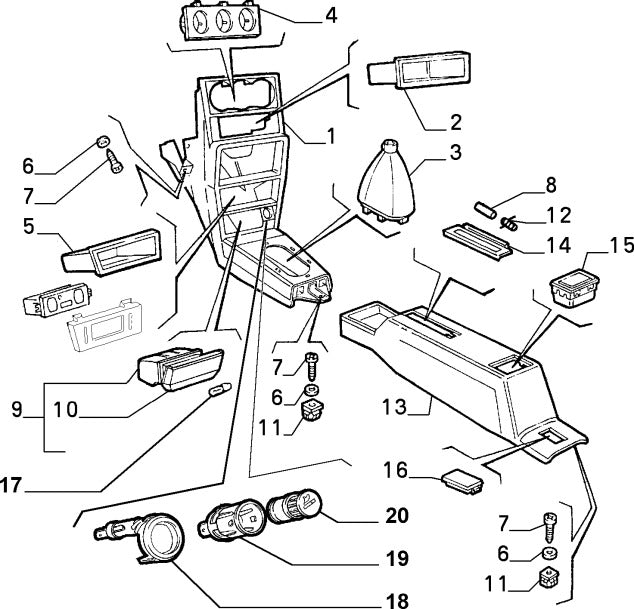 60523749 Cigarette cigar lighter support for Alfa Romeo 33
