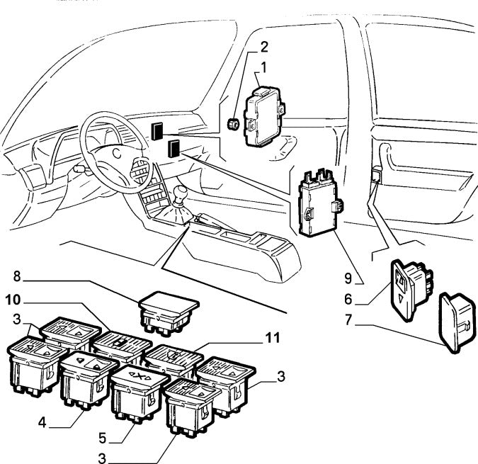 60701069 ECU shunt control unit for Alfa Romeo 164