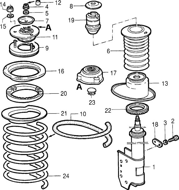 60544493 Front suspension bellow/rubber for Alfa Romeo 164