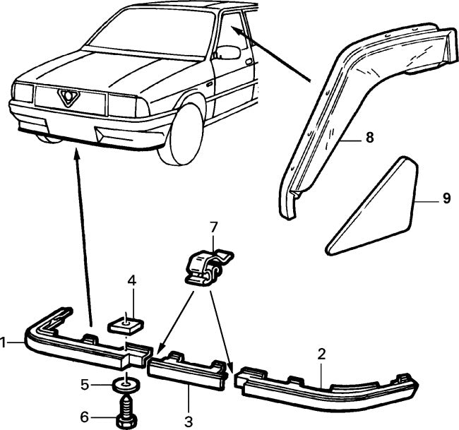60505291 Front spoiler section for Alfa Romeo 33