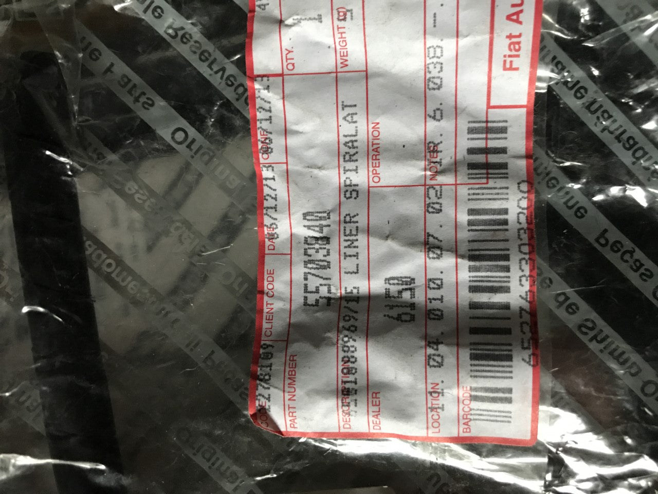 55703840 Clutch release liner