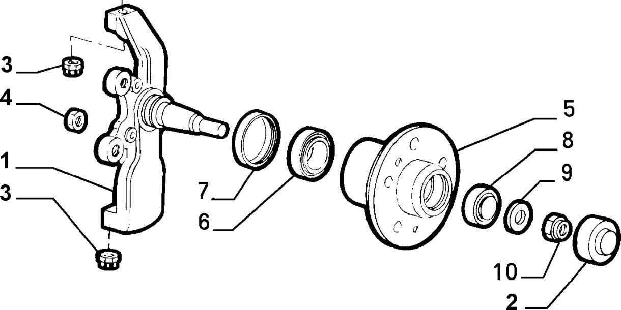 60523336 Front wheel hub oil seal for Alfa Romeo SZ, RZ and 75