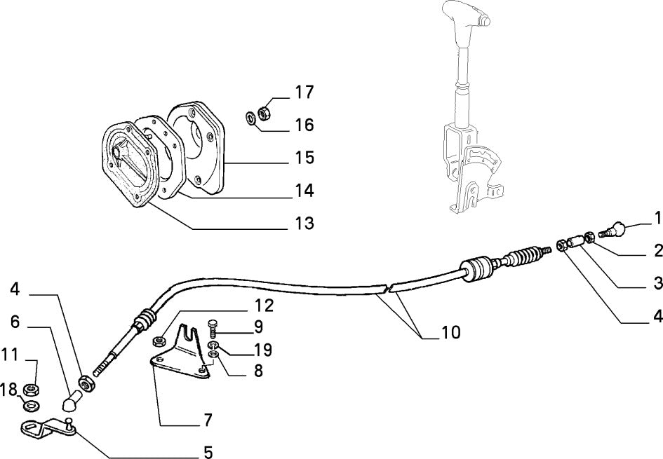 82416521 Transmission adjustment sleeve for Lancia Thema and Fiat Croma
