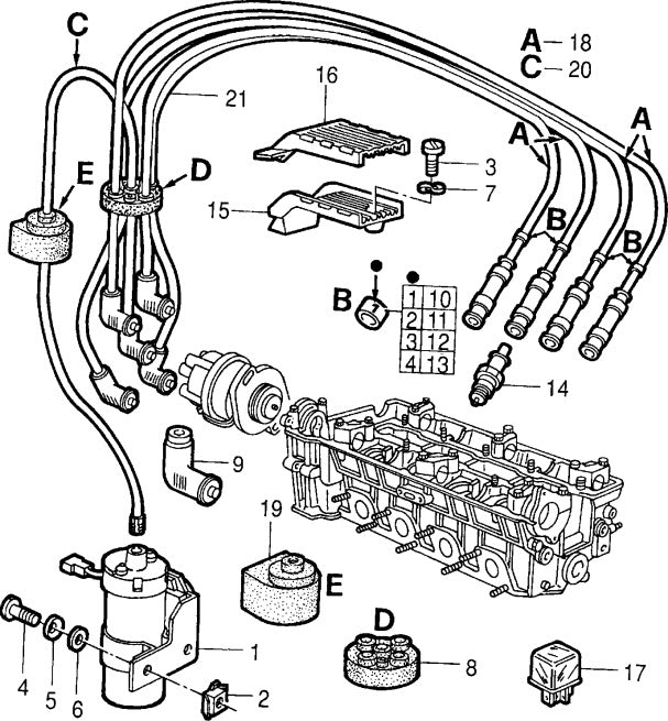 60513325 Rubber coil protection for Alfa Romeo 75 and 164