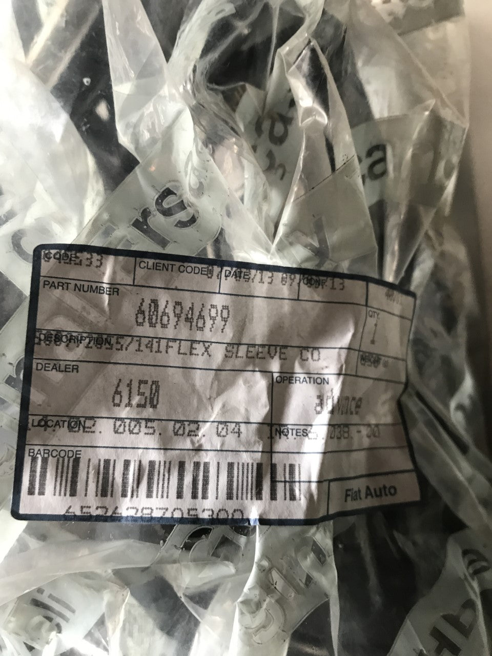 60694699 Air cleaner flex sleeve