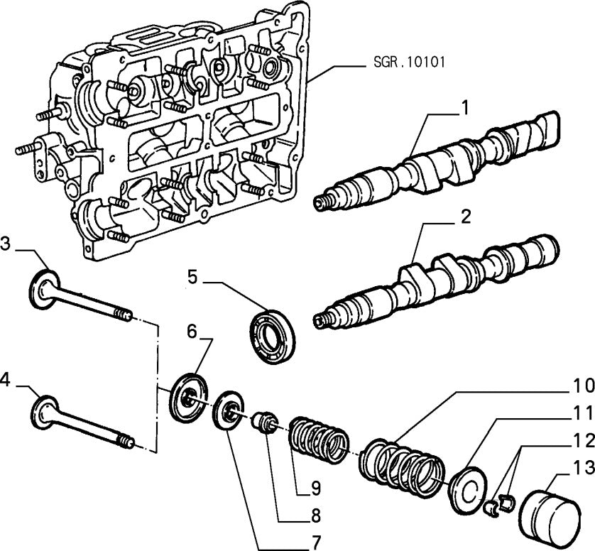 60576823 Camshaft seal bearing for Alfa Romeo 33, 145 and 146