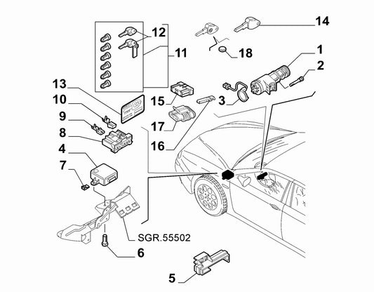 Screw - ignition - 60629776 - 156 *price is for one*