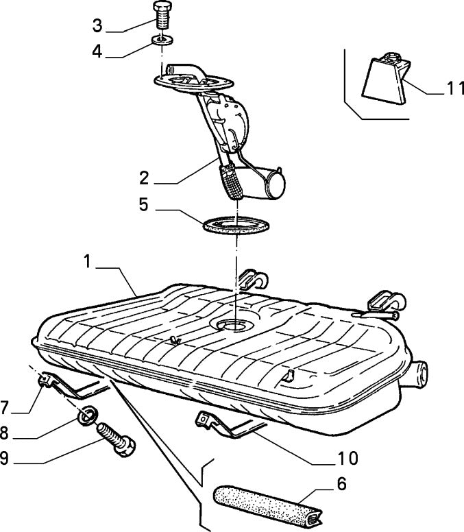 60516960 Fuel tank rubber seal gasket for Alfa Romeo 33, Sud and Spider