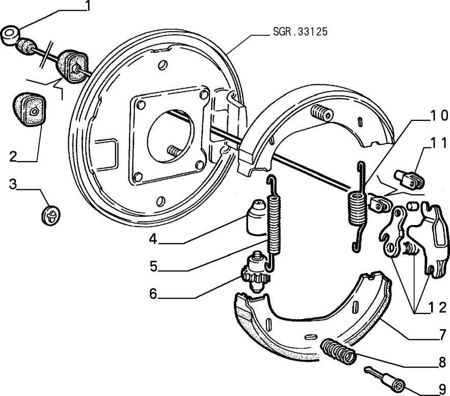 60516565 Brake spring for Alfa Romeo 105