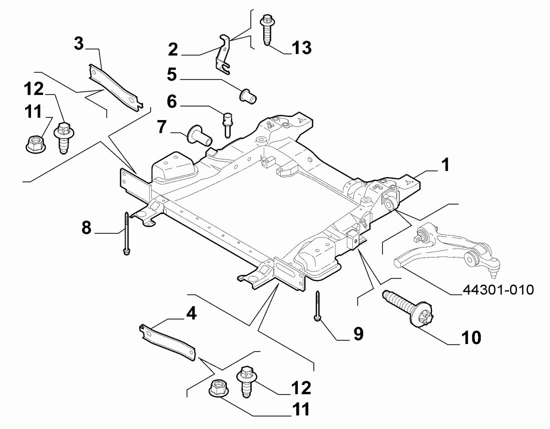60692909 Suspension subframe bolt for Alfa Romeo 159, Brera, Spider 939 *price is for one*