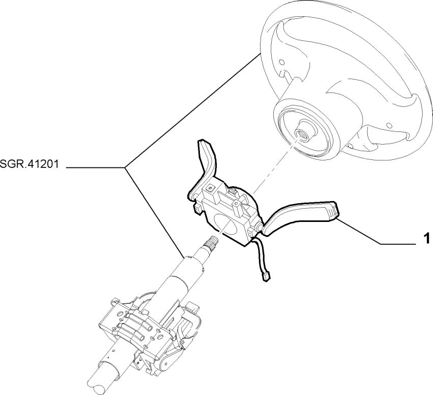 156080493 Column stalk switchgear set for Alfa Romeo 159 and Spider
