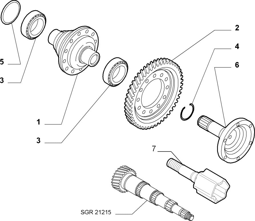 7704728 Gear differential clip for Alfa Romeo 145, 146, 147, 155, 156, 164, 166 and others