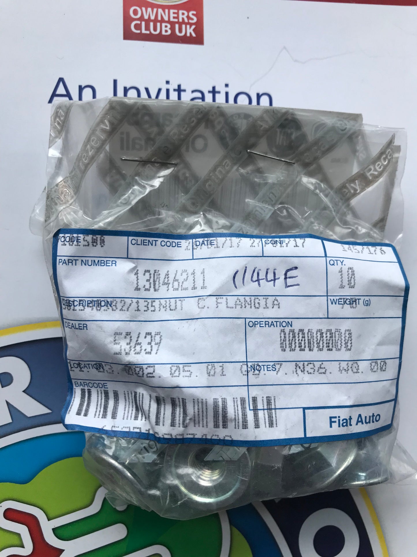 Nut - steering gear - 13046211 - 147 156 164 166 4C 159 Spider Giulietta