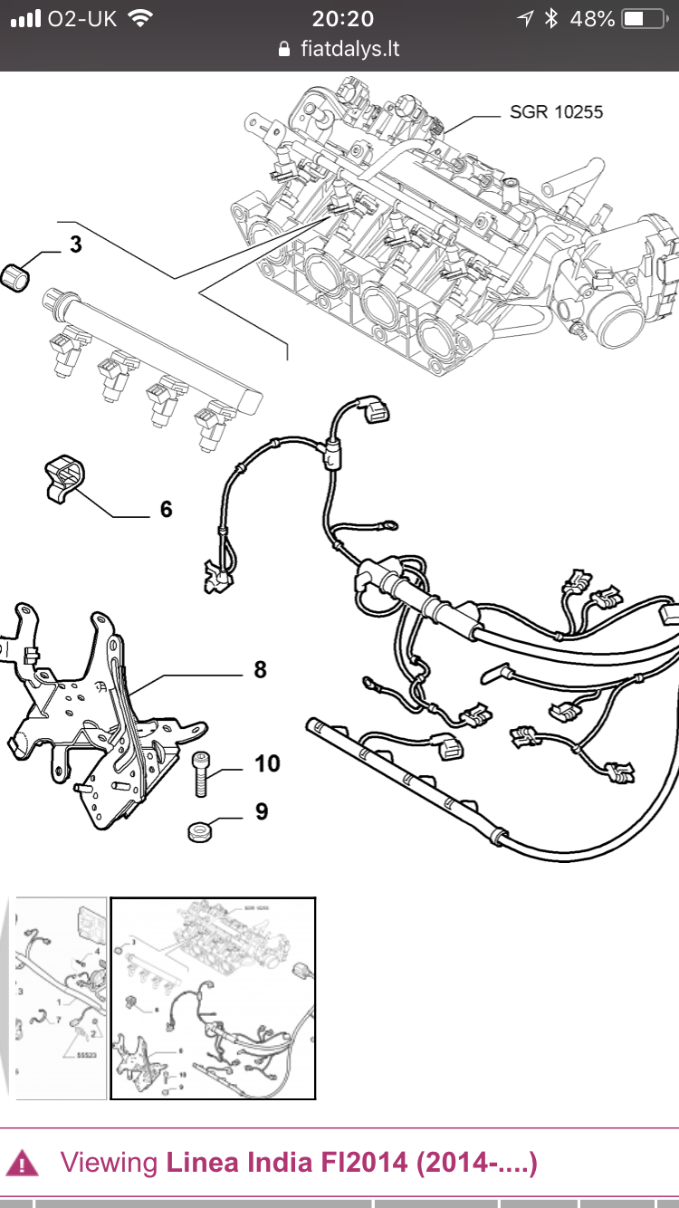 Bracket for fuel injection system - MiTo & Fiat - 55217477