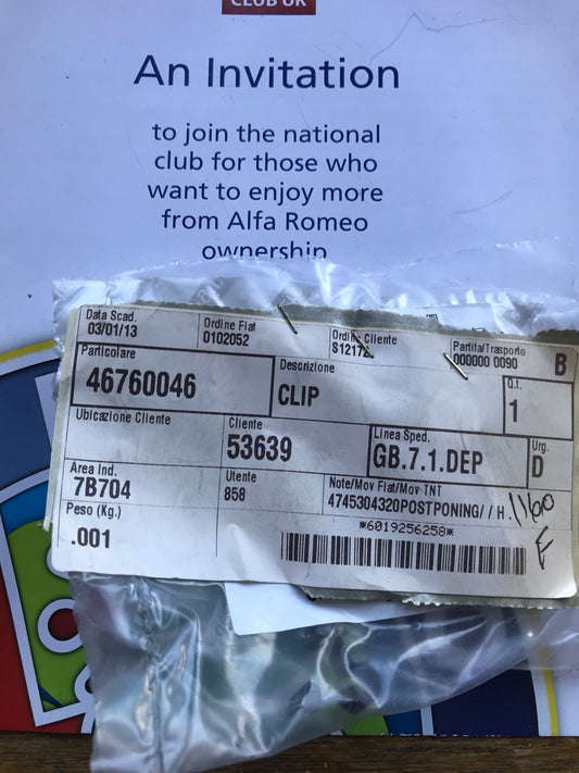 Clip - interior trim - 46760046 - 147 GT