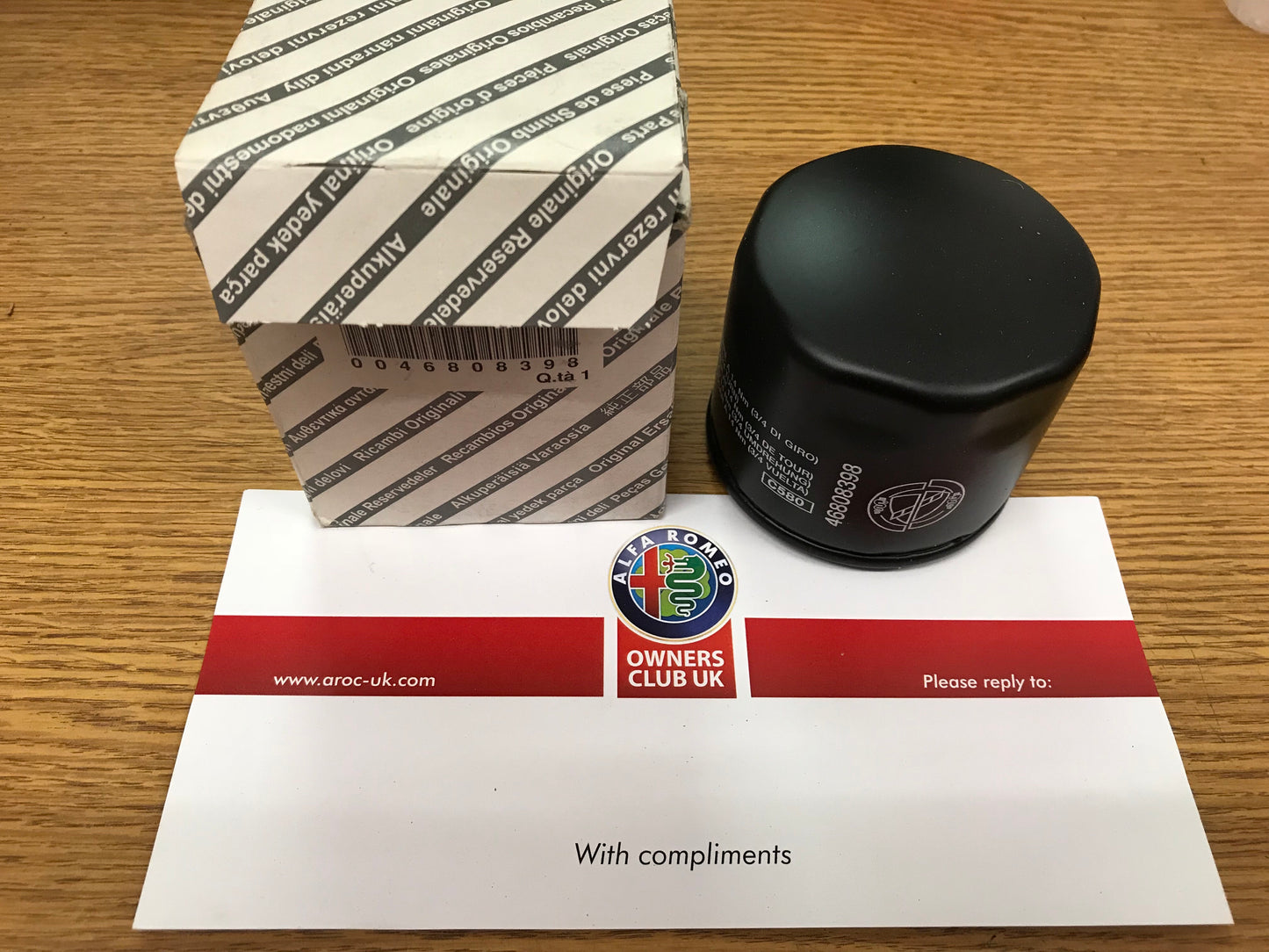 46808398 Oil filter - 1.6/1.8/2.0 TS engines