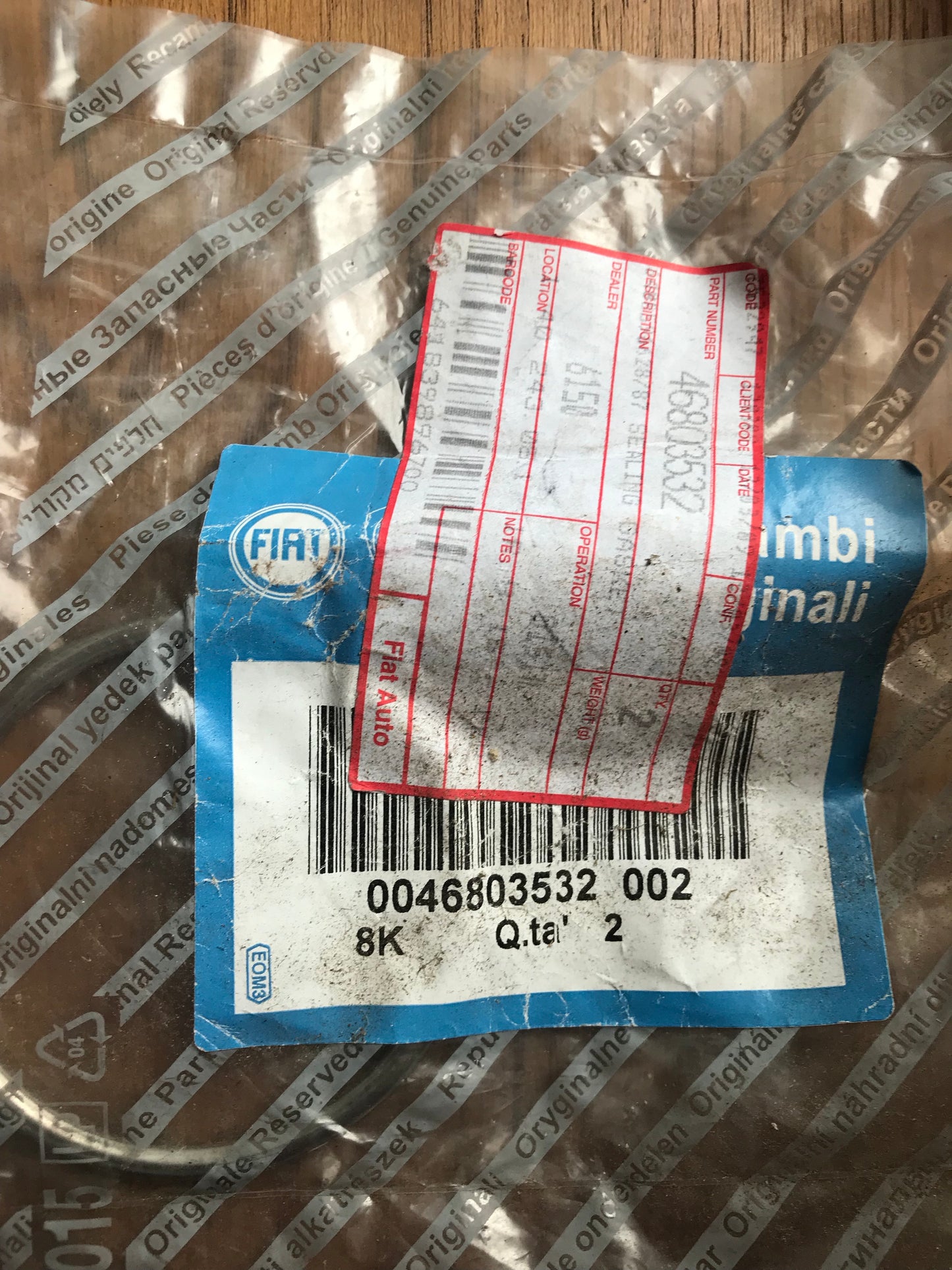 Exhaust sealing gasket - one - 147, 156, GTV, Spider & 166 - 46803532