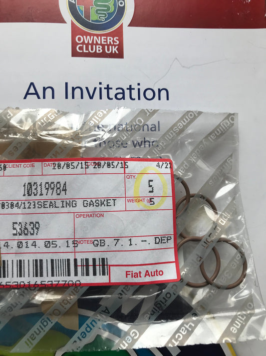 Gasket/seal - 10319984 - 145 146 *price is for one*