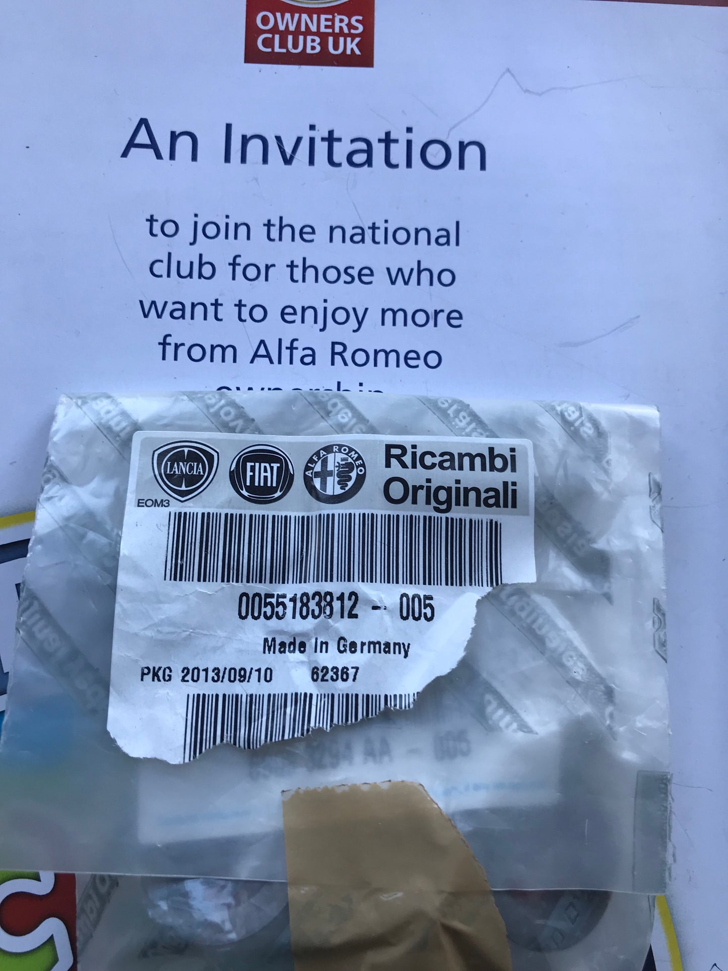 Seal - valve stem - 55183812 - pack of two - 147 156 GT 159 Brera Spider 166 MiTo Giulietta