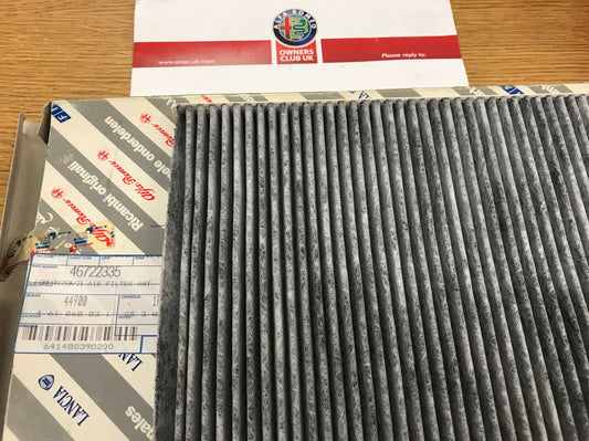 Cabin pollen filter - 166 2.0/2.5 - 46722335