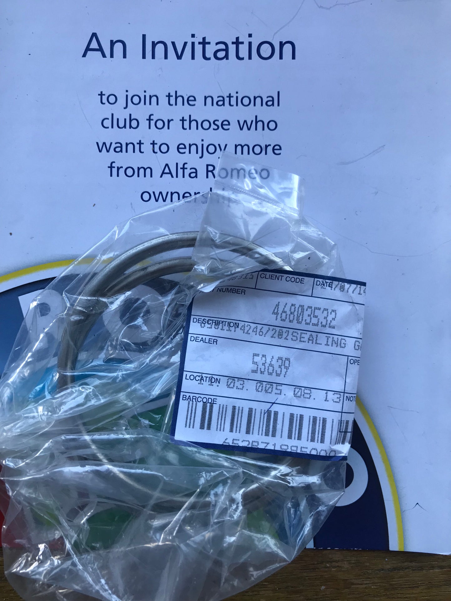 Exhaust sealing gasket - one - 147, 156, GTV, Spider & 166 - 46803532