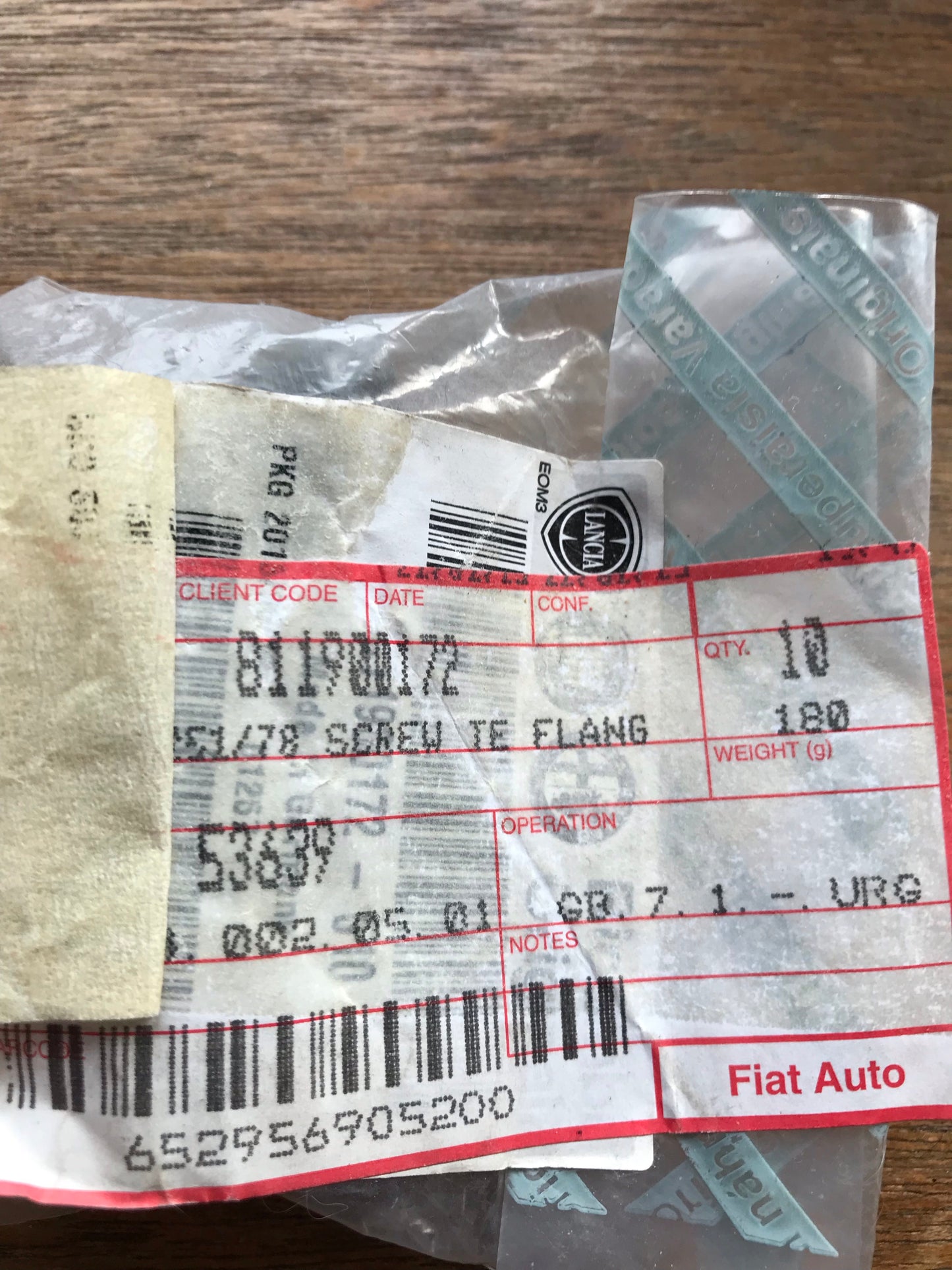 Screw - instrument panel - 811900172 - 159 MiTo Brera *price is for one*