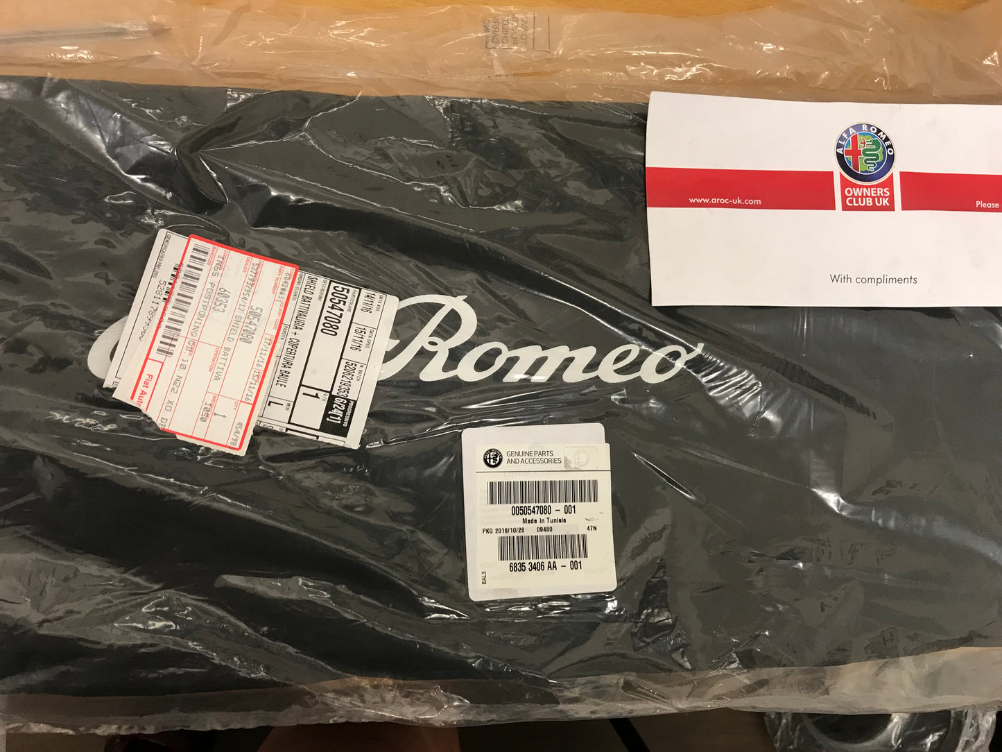 Fold out boot liner/bumper protector - Giulia & Stelvio - 50547080