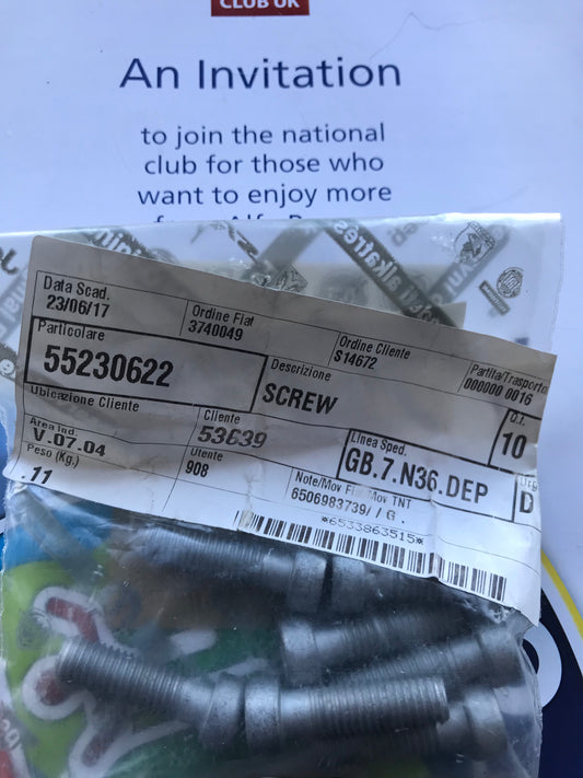 Screw - clutch - 55230622 - 4C MiTo Giulietta *price is for one*