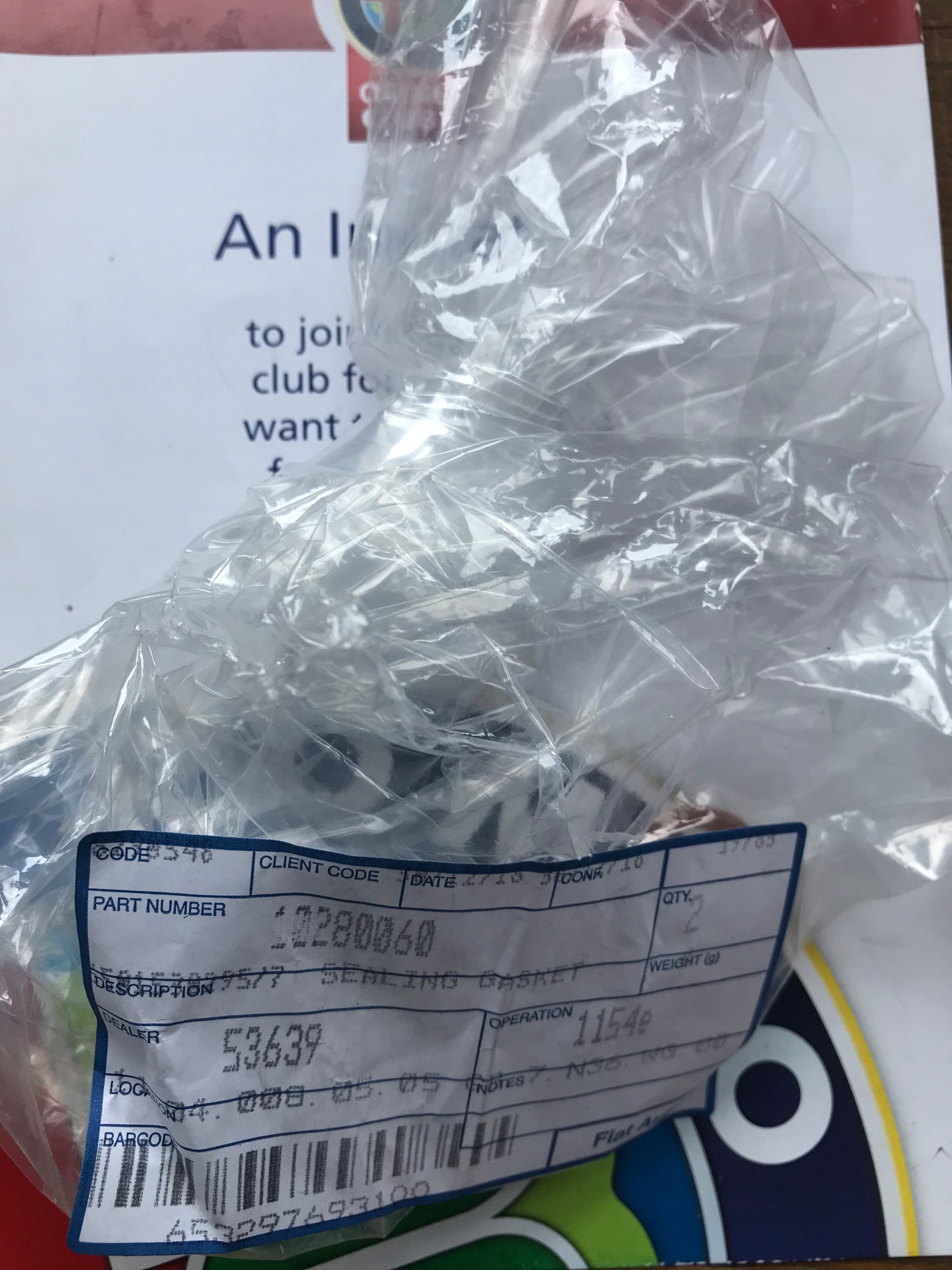 Seal - drain plug - 10280060 - 156 164 166 33 75 GTV *price is for one*