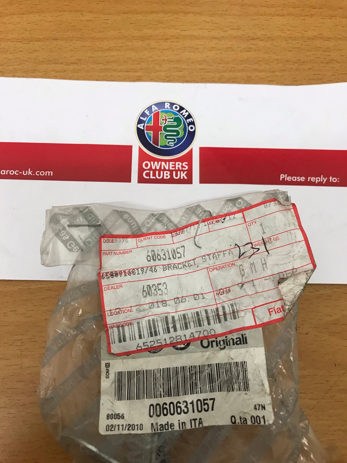 Clutch release - 60631057 - 147 156 GT - 60631057