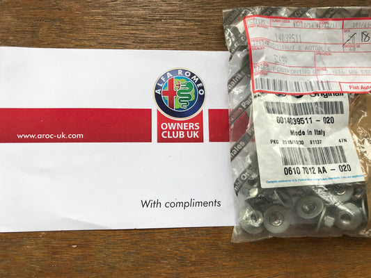 Nut - instrument panel - 14039511 - RZ SZ 155 156 164 33 75 *price is for one*