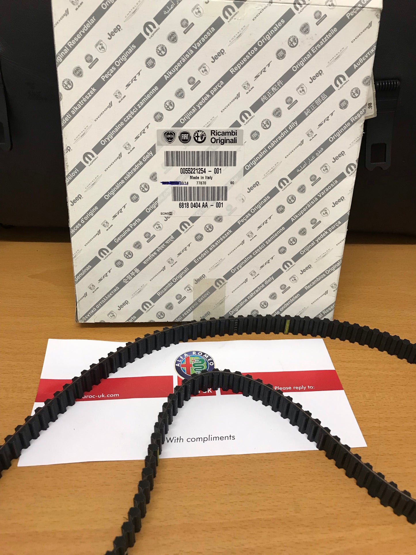 Cambelt/timing belt - 55221254 - 156 GT 2.0 JTS