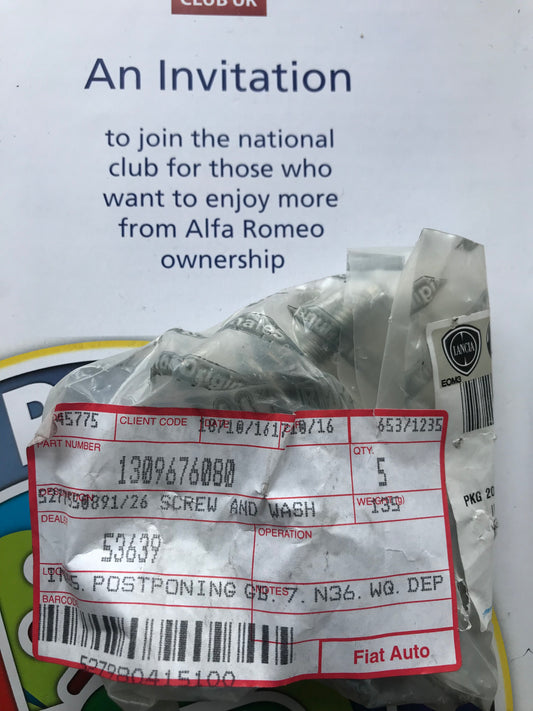 Screw - exhaust - 1309676080 - 4C *price is for one*