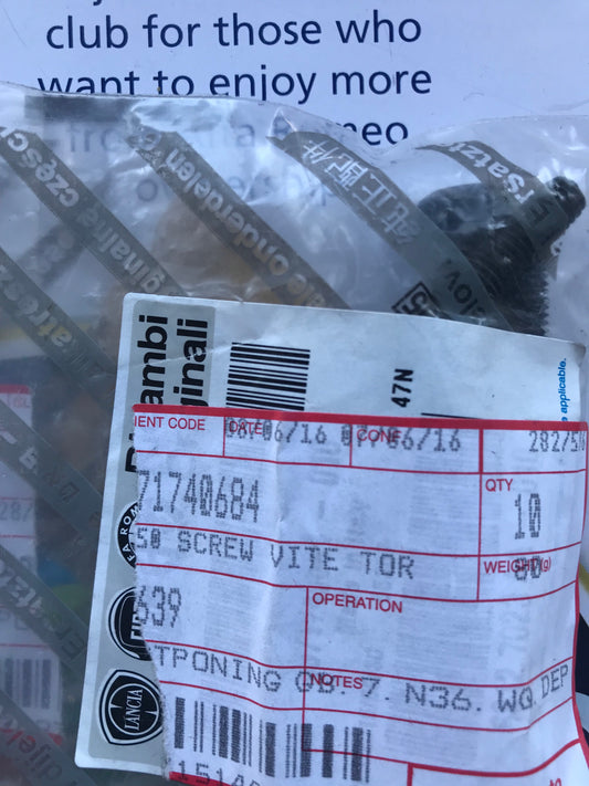 Screw - lubrification - 71740684 - MiTo 2011 on *price is for one*