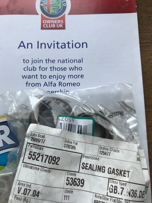 Seal - gearbox - 55217092 - 4C MiTo Giulietta *price is for one*