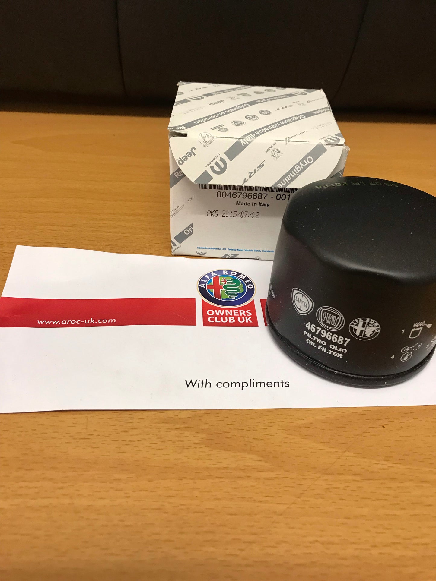 46796687 Oil filter for Alfa Romeo 145 146 147 156 GT GTV 166 1.9/2.4 JTD