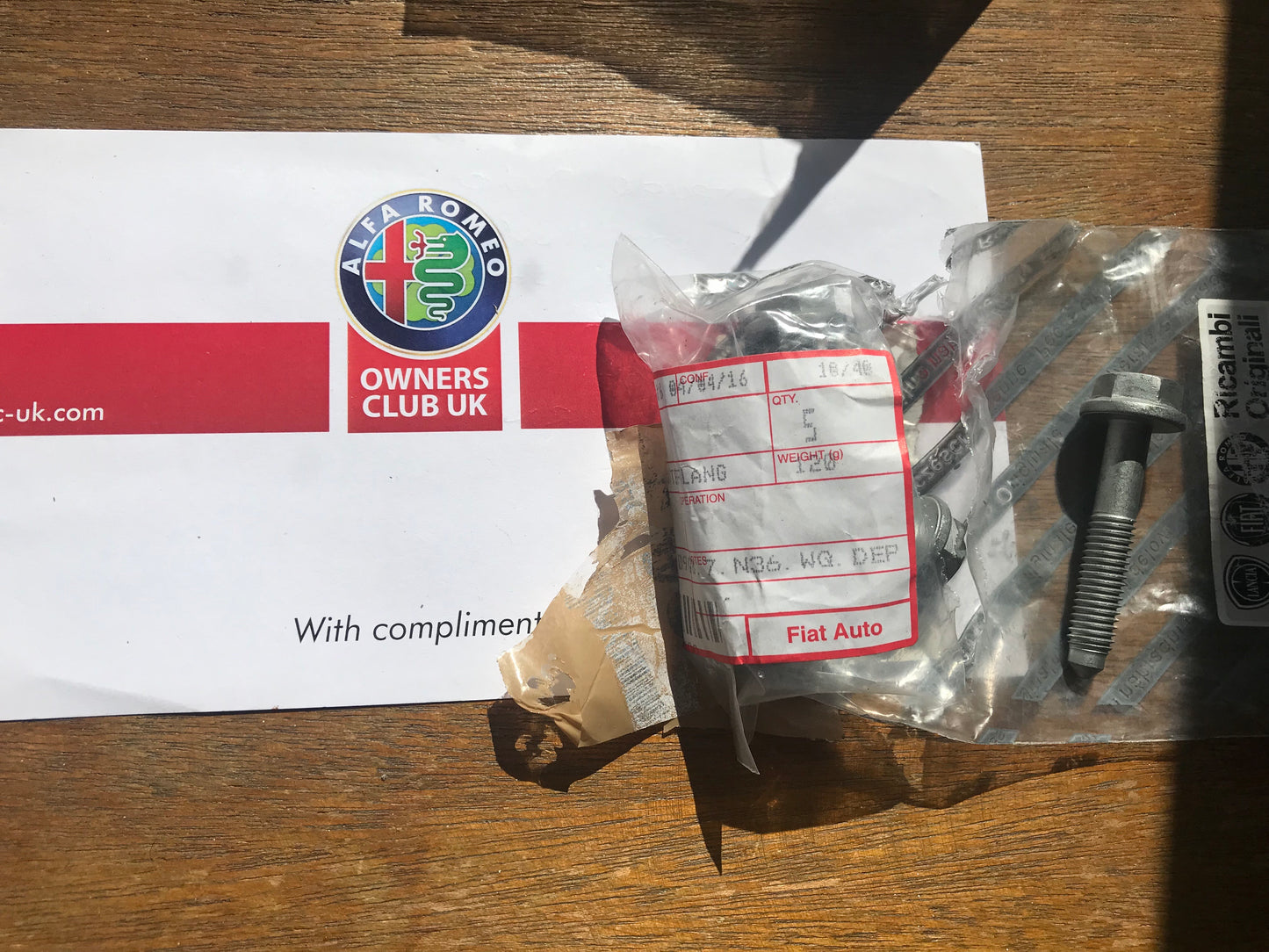 Screw - alternator - 18753024 - 145 146 147 155 156 159 166 MiTo Brera Spider GT GTV *price is for one*