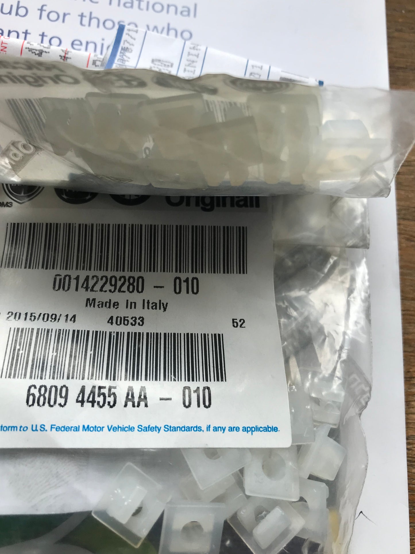 Pad - rear door - 14229280 - 75 164 145 146 156 159 GT - *pack of 10*