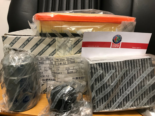 Filter kit - 71765222 - air/oil/fuel and pollen filters - 1.9Mjet - 147 GT