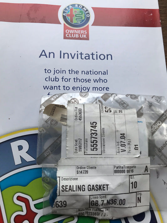 Gasket - fuel injection system - 55573745 - 159 Brera Spider *price is for one*