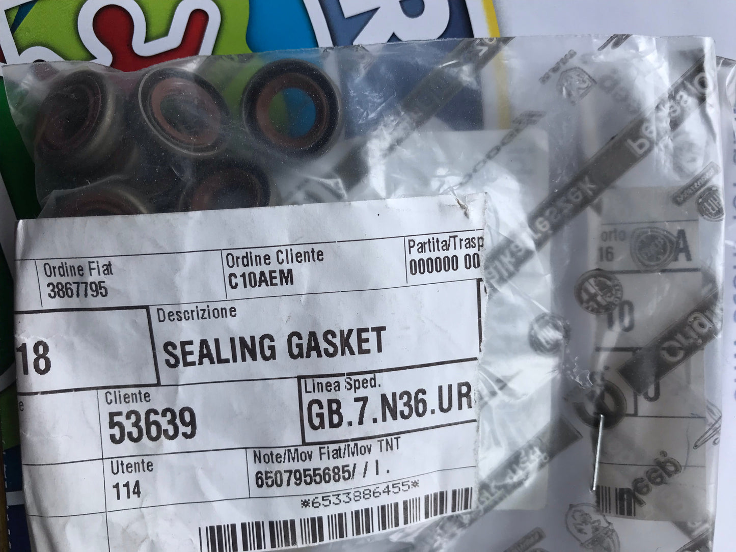 Seal/gasket - clutch - 55216518 - 4C MiTo Giulietta *price is for one*