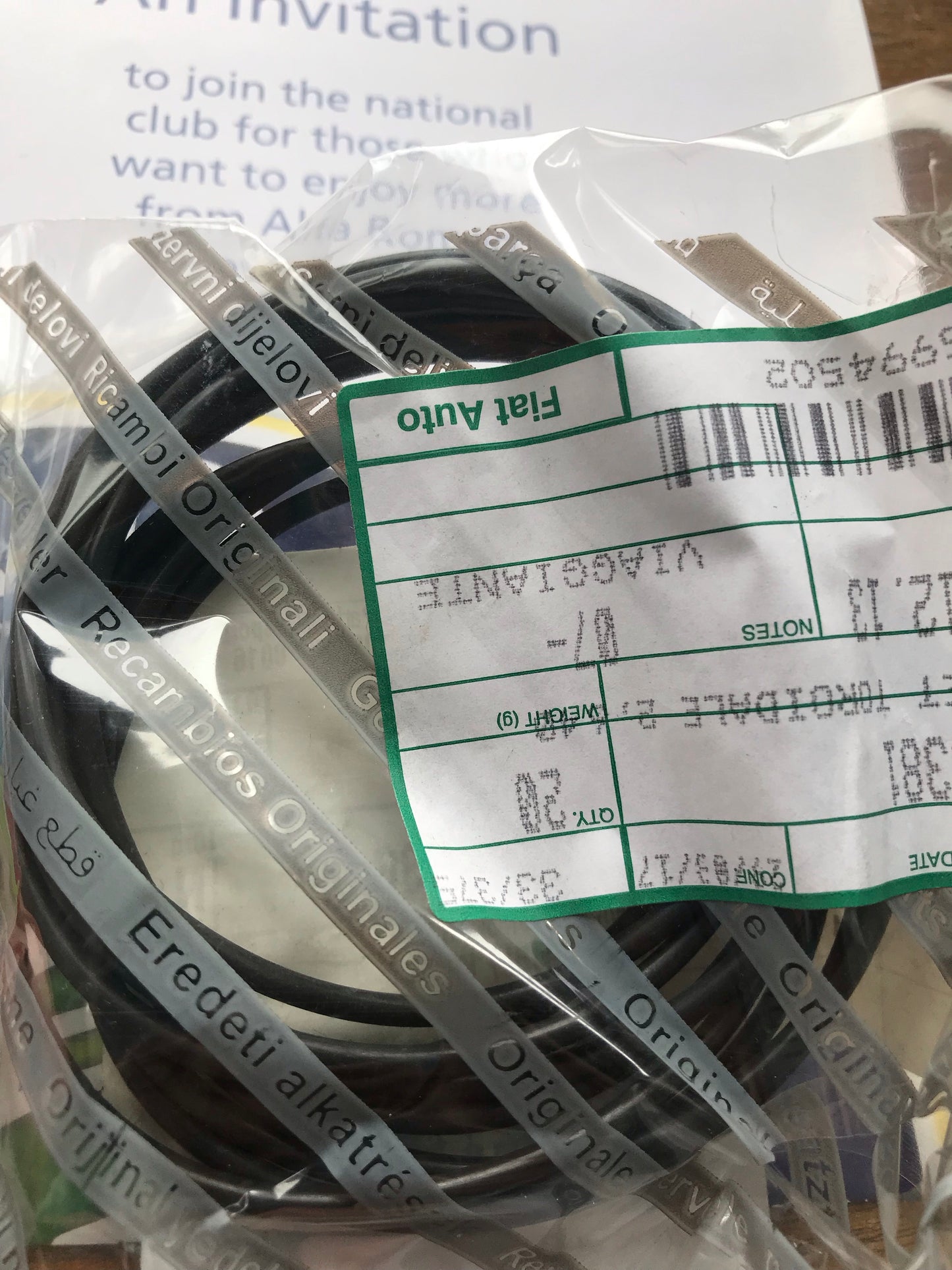 Sealing gasket - 14460381 - 145 146 147 156 166 GT GTV Spider *price is for one*