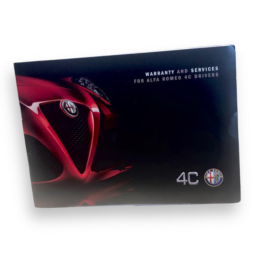 60491455 Service and warranty book 1st edition for Alfa Romeo 4C