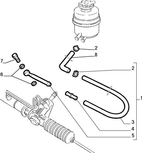 60510761 Power steering pipe for Alfa Romeo 164