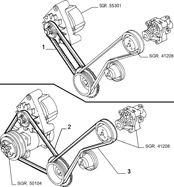 60513449 V-rib belt for Alfa Romeo 164, 145/146 and 155