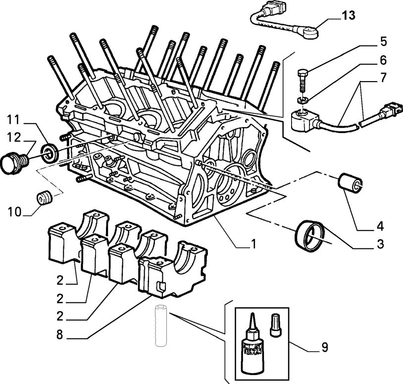 14326001 Cylinder head threaded plug for most Alfa Romeo models