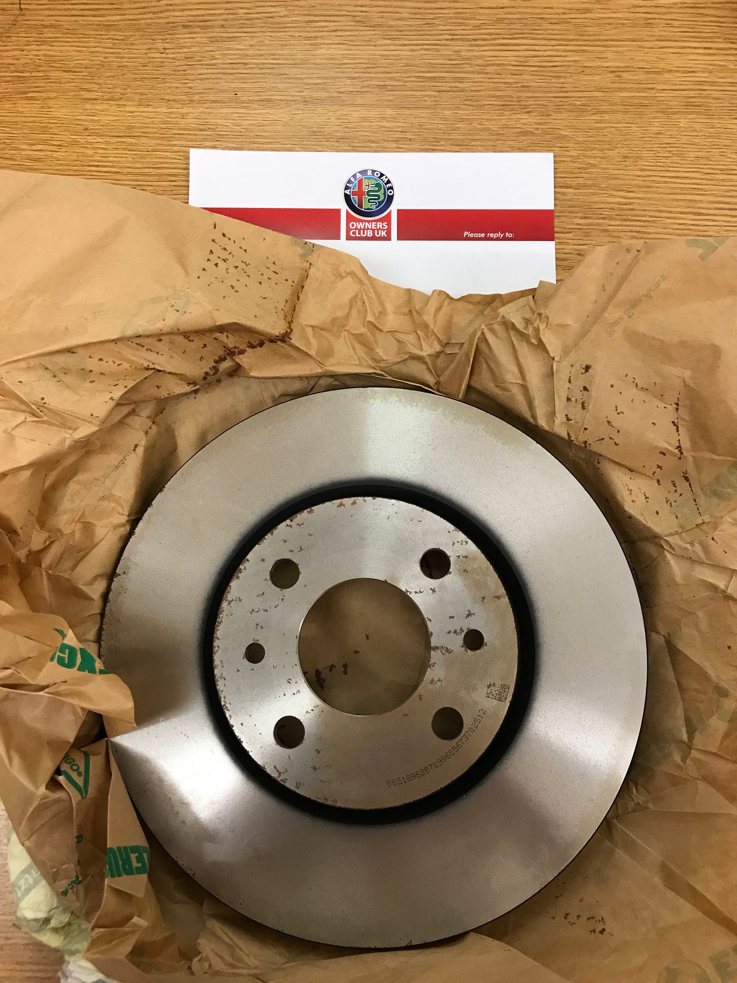 Brake disc pair - front - Mito 0.9 & 1.4 - 51896288