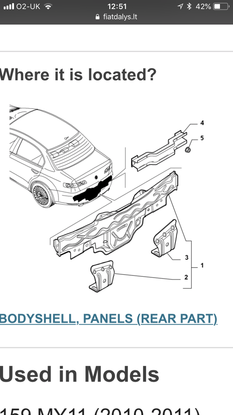 Body panel - rear - 159 - 60688504