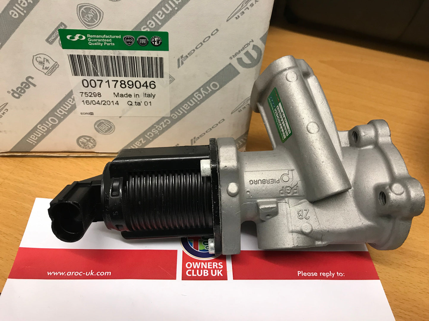 EGR valve - recon - 71789046 - MiTo 1.3 JTD